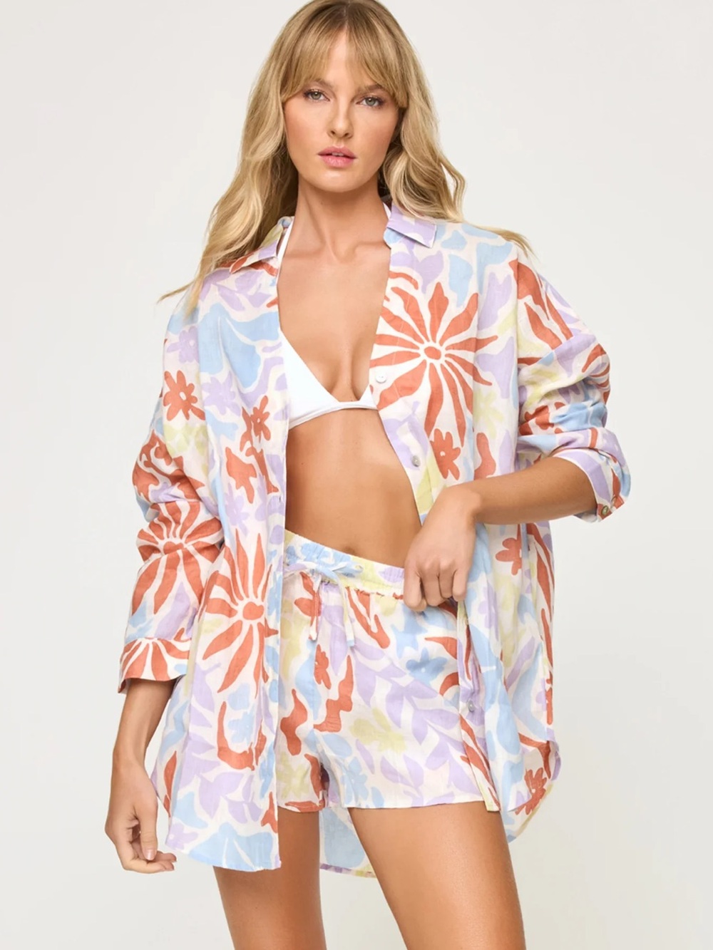 L*Space Rio Tunic in the Botany Bay floral print Sz XS/S oversized
